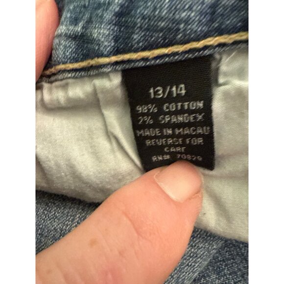 Rue21 Womens Bootcut Jeans Size 16 Medium Wash Embroidered Back Pockets Distress - Picture 7 of 9